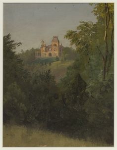 olana from the southwest drawing FE Church 1872